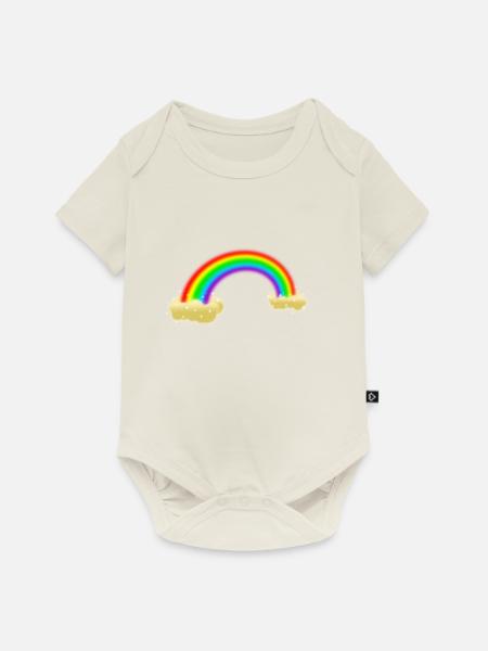 Rainbow - Baby Premium Kurzarmbody - Naturweiß