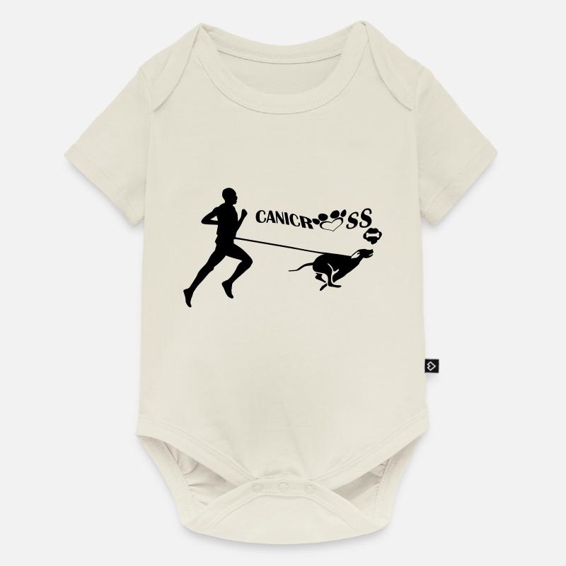 CANICROSS - Body à manches courtes Premium Bébé - blanc cassé