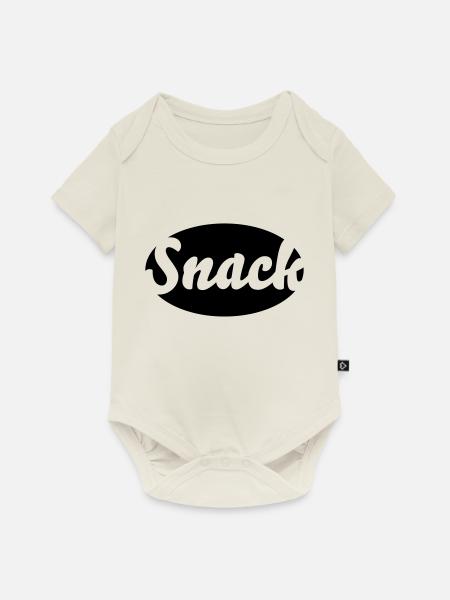 Snack - Baby Premium Kurzarmbody - Naturweiß
