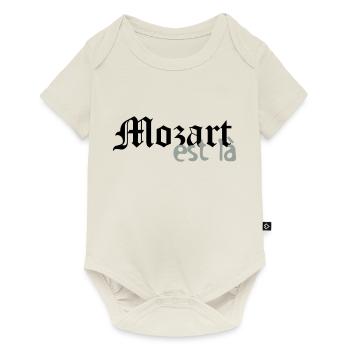 mozart est là - Body à manches courtes Premium Bébé - blanc cassé - Devant