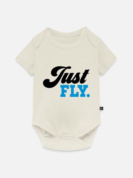 fliegen - Baby Premium Kurzarmbody - Naturweiß