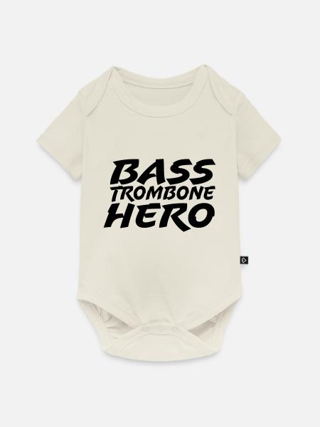 Bass Trombone Hero - Baby Premium Kurzarmbody - Naturweiß
