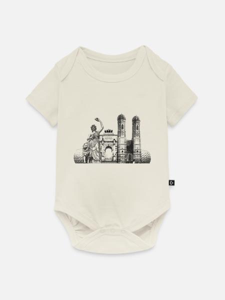 München - Baby Premium Kurzarmbody - Naturweiß