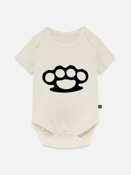 knuckle duster - Baby Premium Kurzarmbody - Naturweiß