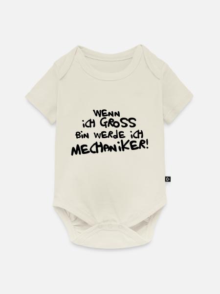 Ich werde Mechaniker! - Baby Premium Kurzarmbody - Naturweiß