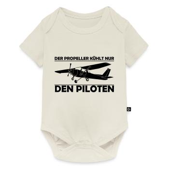 Cessna Motorflugzeug Geschenk - Baby Premium Kurzarmbody - Naturweiß - Vorne