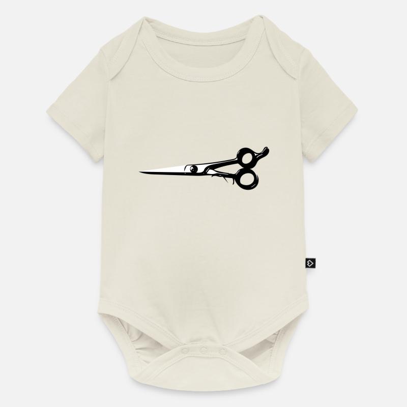 ciseaux - Body à manches courtes Premium Bébé - blanc cassé