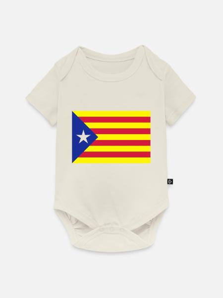 Catalunya Flag - Baby Premium Kurzarmbody - Naturweiß