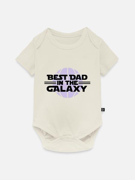 Best dad in he galaxy - Baby Premium Kurzarmbody - Naturweiß