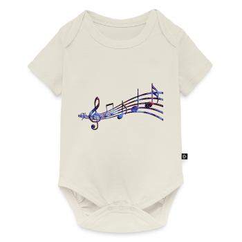 Starry musical reach - Baby Premium short-sleeve bodysuit - off white - Front