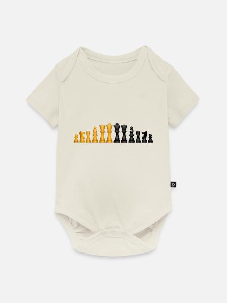 Schachfiguren - Baby Premium Kurzarmbody - Naturweiß