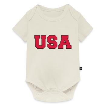 usa - Body à manches courtes Premium Bébé - blanc cassé - Devant