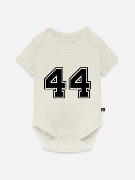 44 - Baby Premium Kurzarmbody - Naturweiß