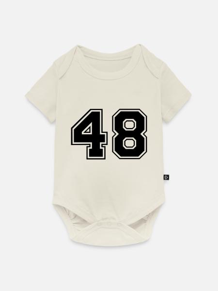 48 - Baby Premium Kurzarmbody - Naturweiß