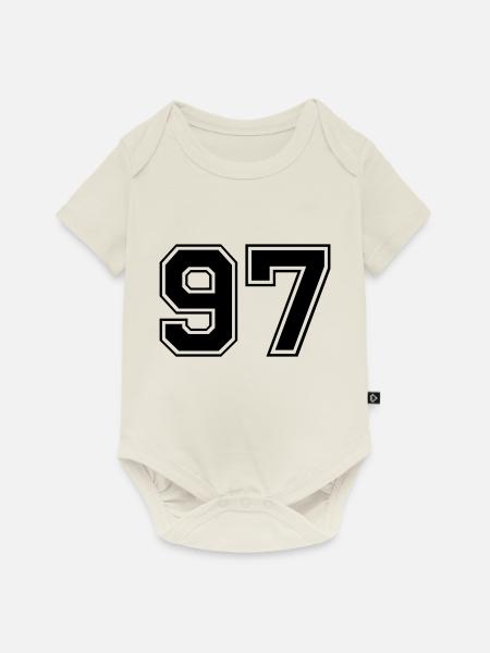 97 - Baby Premium Kurzarmbody - Naturweiß