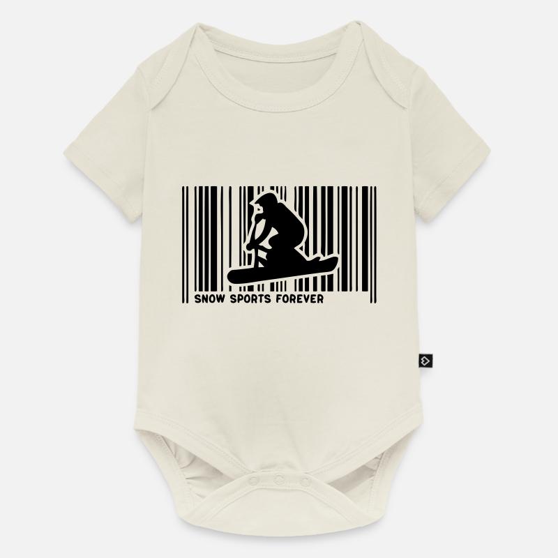 snowscoot code barre - Body à manches courtes Premium Bébé - blanc cassé