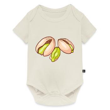 Pistache Pistachie Pistache Pistache noix noix - Body à manches courtes Premium Bébé - blanc cassé - Devant