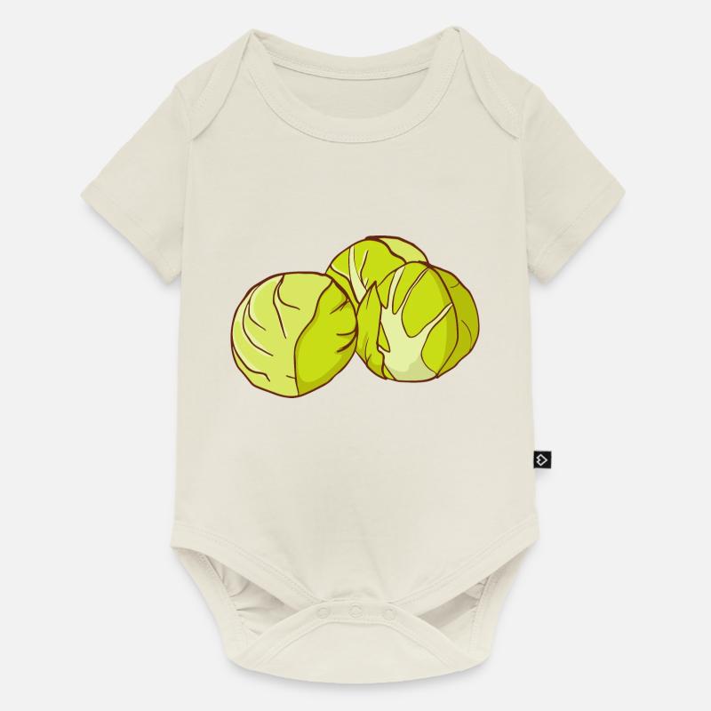 Choux de Bruxelles Choux de chou de Bruxelles choux de chou - Body à manches courtes Premium Bébé - blanc cassé