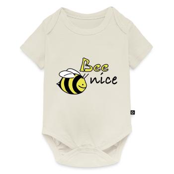 bee nice - Baby Premium Kurzarmbody - Naturweiß - Vorne