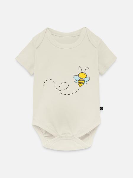 bee - Baby Premium Kurzarmbody - Naturweiß