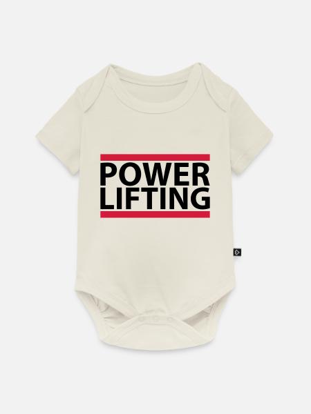 Powerlifting - Baby Premium Kurzarmbody - Naturweiß