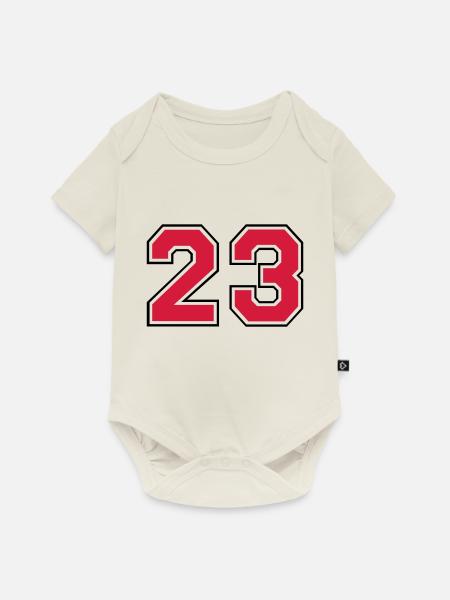 23__f2 - Baby Premium Kurzarmbody - Naturweiß