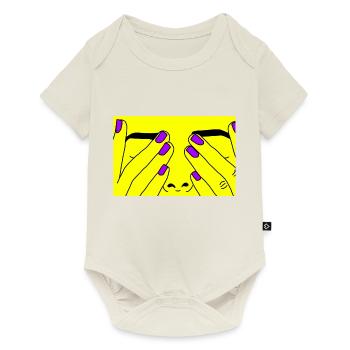 Face yellow - Baby Premium Kurzarmbody - Naturweiß - Vorne