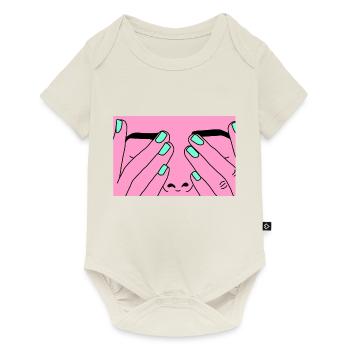 Face rose - Baby Premium short-sleeve bodysuit - off white - Front