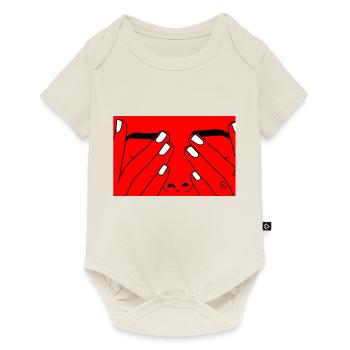 Visage rouge blanc - Body à manches courtes Premium Bébé - blanc cassé - Devant