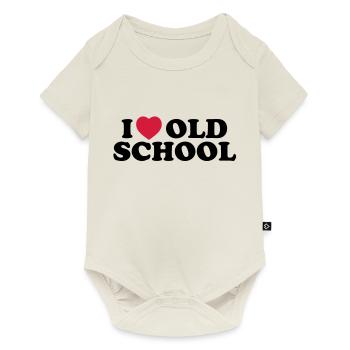 I love old school - Body à manches courtes Premium Bébé - blanc cassé - Devant
