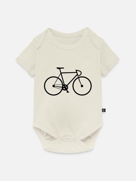 Fahrrad - Baby Premium Kurzarmbody - Naturweiß