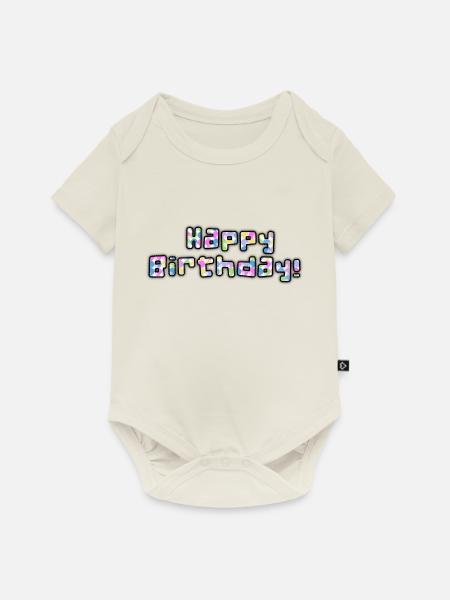 Happy Birthday - Baby Premium Kurzarmbody - Naturweiß