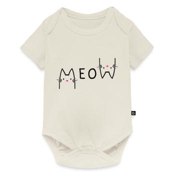 MEOW chaton chat chaton - Body à manches courtes Premium Bébé - blanc cassé - Devant