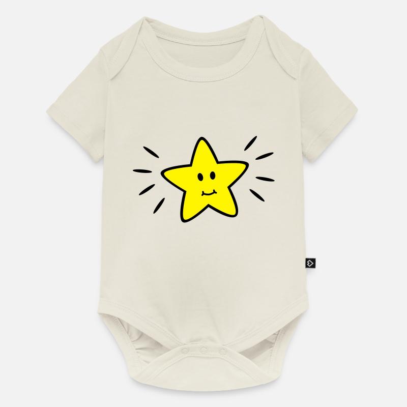 étoiles - Body à manches courtes Premium Bébé - blanc cassé