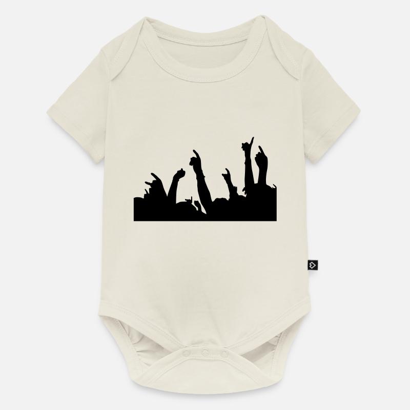 doigts métalliques - Body à manches courtes Premium Bébé - blanc cassé