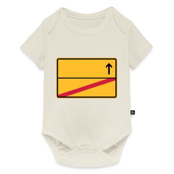 Stadtschild, Ausfahrt - Baby Premium Kurzarmbody - Naturweiß - Vorne