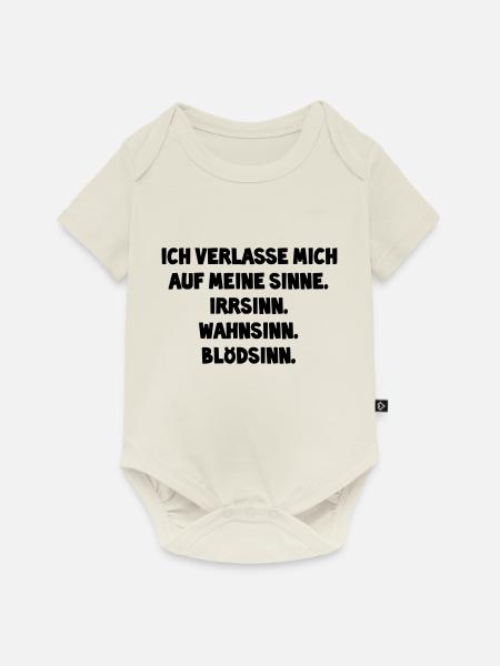 ich verlasse mich auf meine sinne - Baby Premium Kurzarmbody - Naturweiß