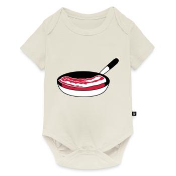 poêlée bacon jambon viande délicieux pendu - Body à manches courtes Premium Bébé - blanc cassé - Devant