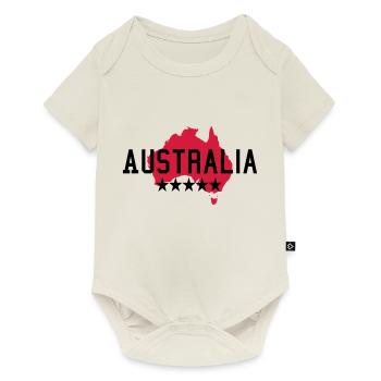 Australien - Baby Premium Kurzarmbody - Naturweiß - Vorne