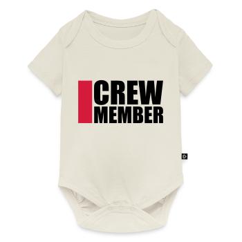 Cool Crew Member Logo-Design - Body à manches courtes Premium Bébé - blanc cassé - Devant