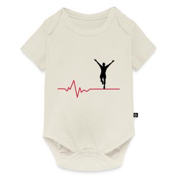 Jogger Puls - Baby Premium Kurzarmbody - Naturweiß - Vorne