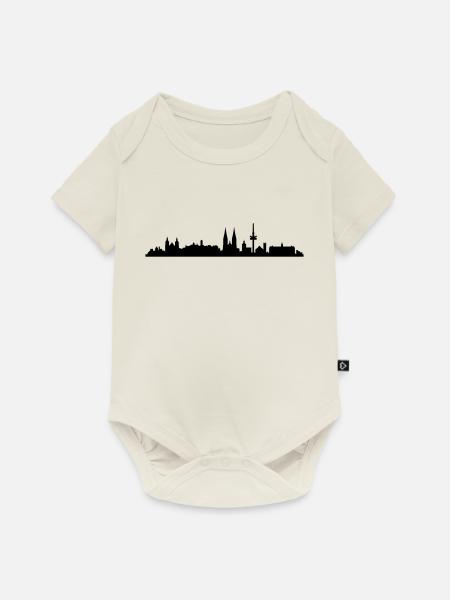 Skyline Regensburg - Baby Premium Kurzarmbody - Naturweiß