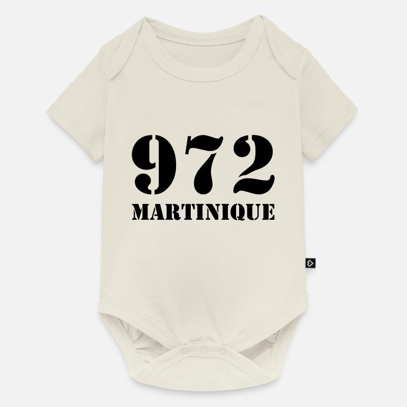 972 Martinique - Body à manches courtes Premium Bébé - blanc cassé