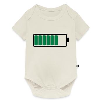 battery_02 - Baby Premium Kurzarmbody - Naturweiß - Vorne