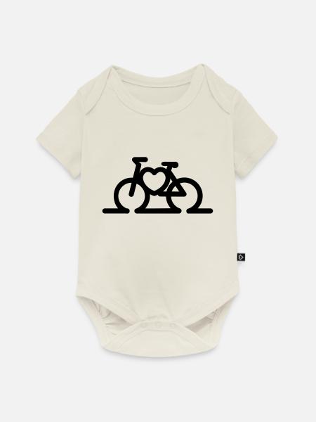 Radfahren - Baby Premium Kurzarmbody - Naturweiß