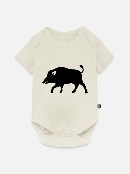Eber - Baby Premium Kurzarmbody - Naturweiß