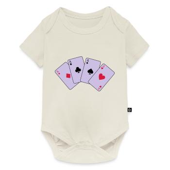 Card Game, Poker, Ace - Body à manches courtes Premium Bébé - blanc cassé - Devant