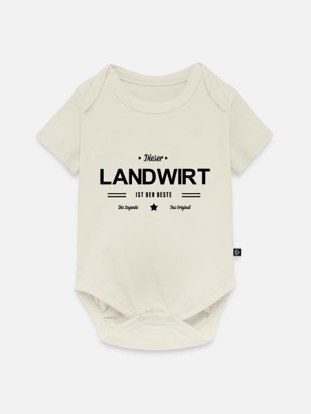 Bester Landwirt - Baby Premium Kurzarmbody - Naturweiß