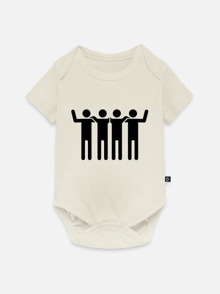 Junggesellenabschied - Baby Premium Kurzarmbody - Naturweiß