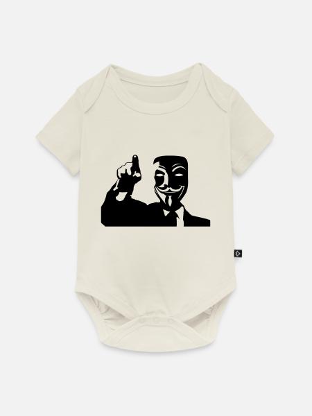 anonymous_01 - Baby Premium Kurzarmbody - Naturweiß